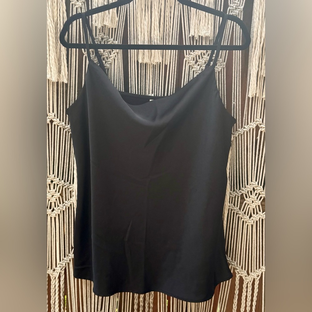 Cato Black Satin Camisole Top. Never worn. Size L
